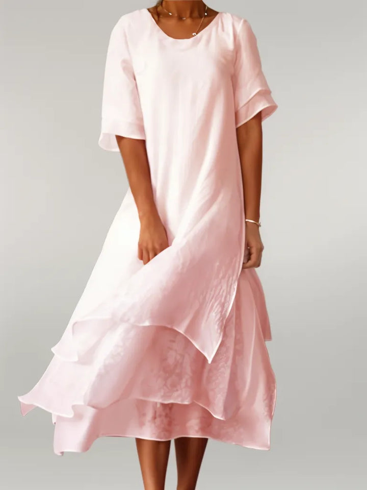 Levoire | Robe Élégante Moderne À Bretelles Rosa (Vente presque terminée)