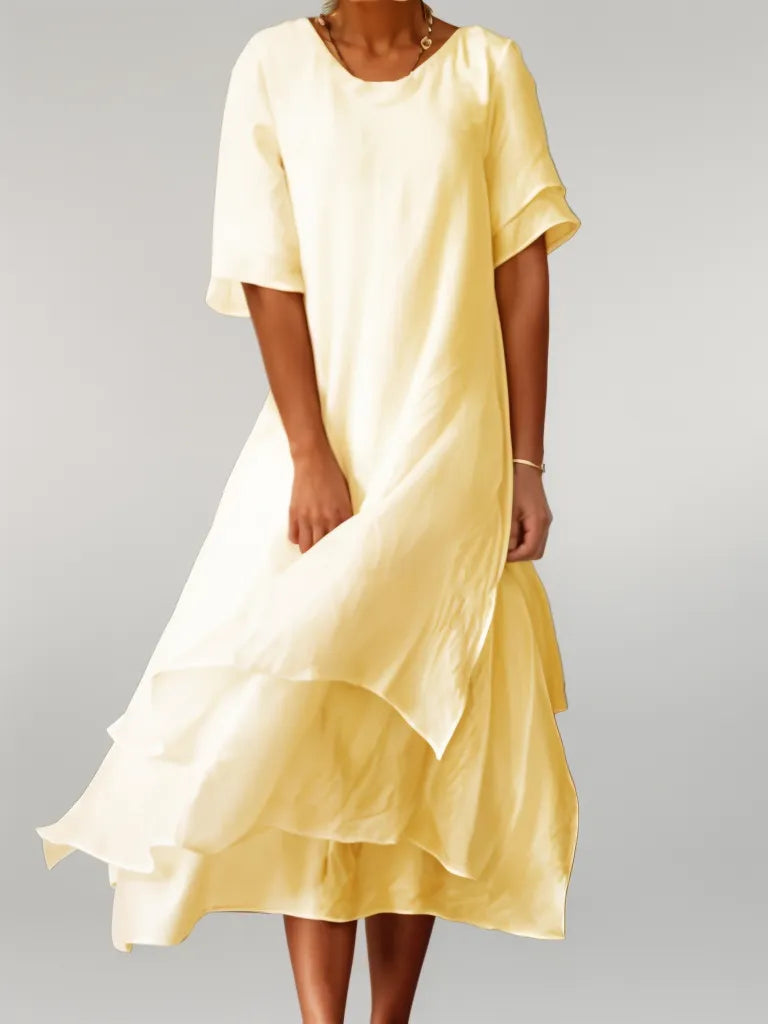 Levoire | Robe Élégante Moderne À Bretelles Jaune (Presque épuisé)