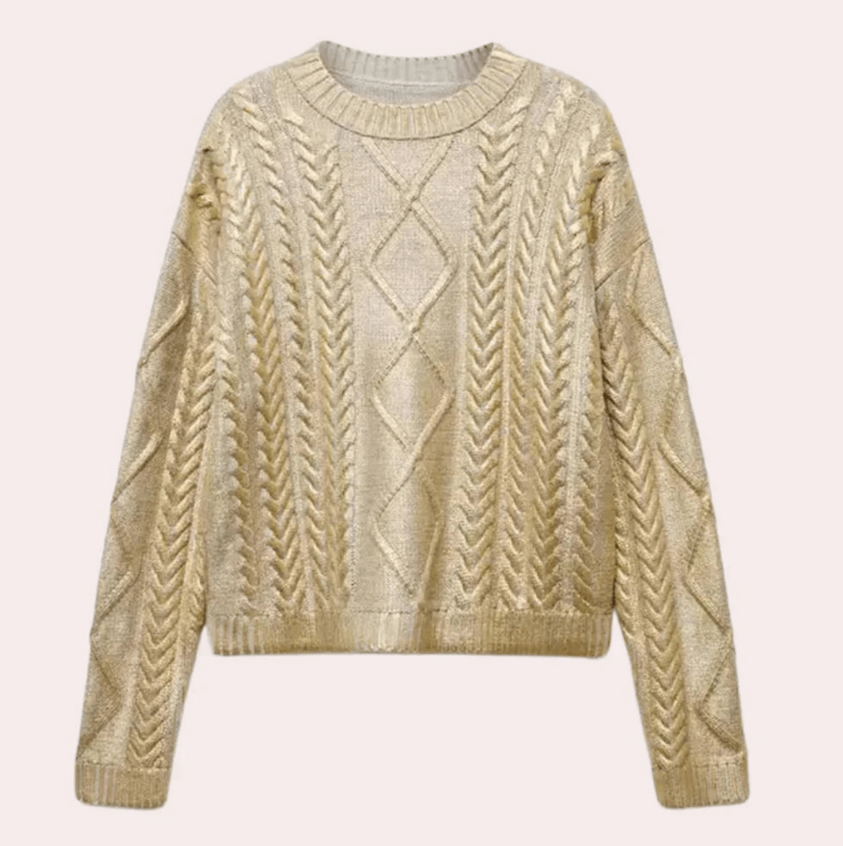 Levoire | Pull en tricot élégant pour femme Or