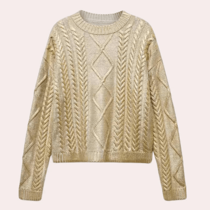 Levoire | Pull en tricot élégant pour femme Or