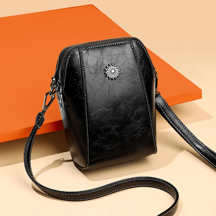 Levoire | Stylish Leather Crossbody Bag Noir