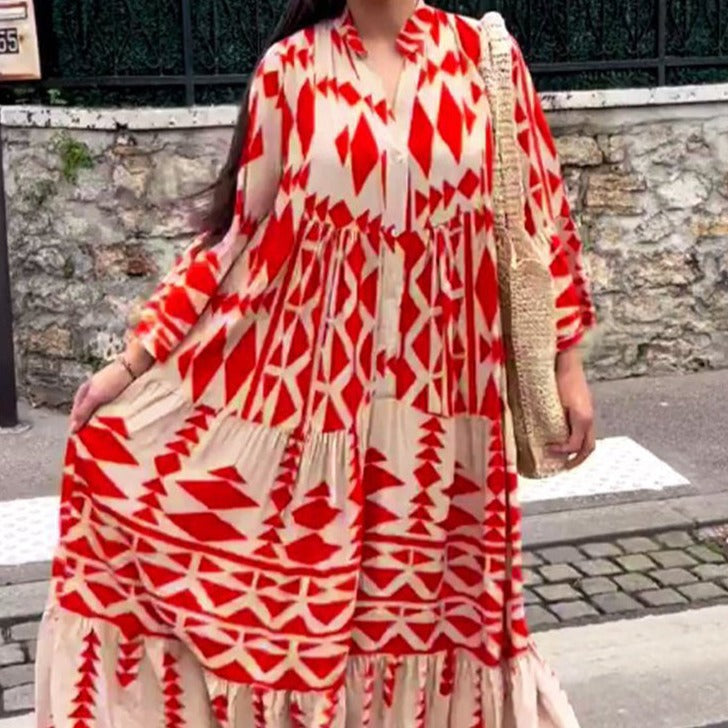 Levoire | Femme Robe longue d'été Rouge