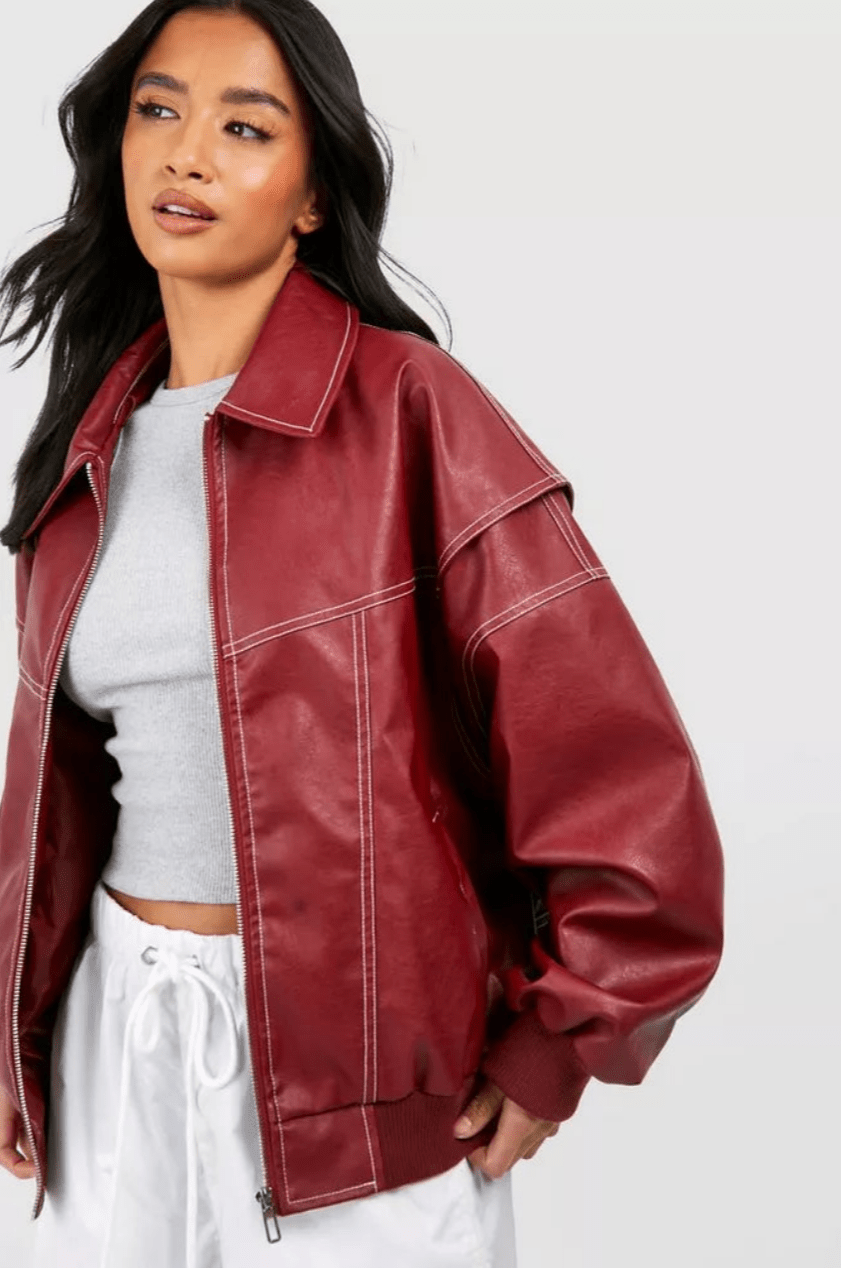 Levoire | Veste Bomber Femme Cuir Grande Taille Élégante