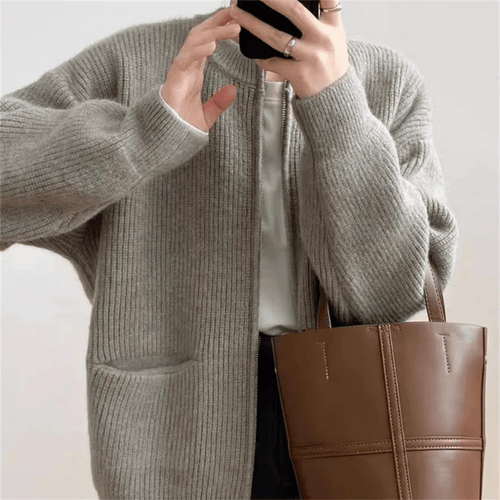 Levoire | Gilet en maille surdimensionné élégant pull femme jumper pull