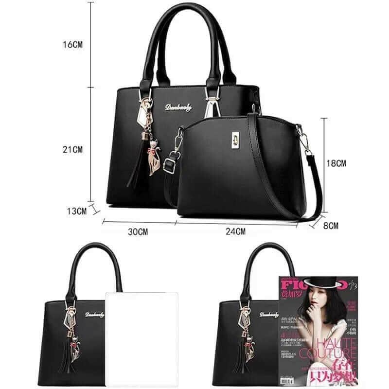 Levoire | Melissa Cuir Sacs Ensemble : Sac Fourre-Tout En Simili Cuir Polyvalent, Sac À Bandoulière, Sac À Poignet