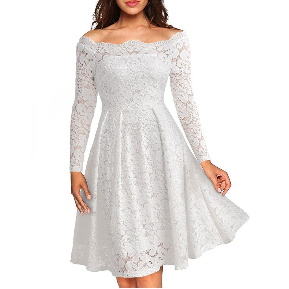 Levoire | Robe Longue À Manches Longues Blanc