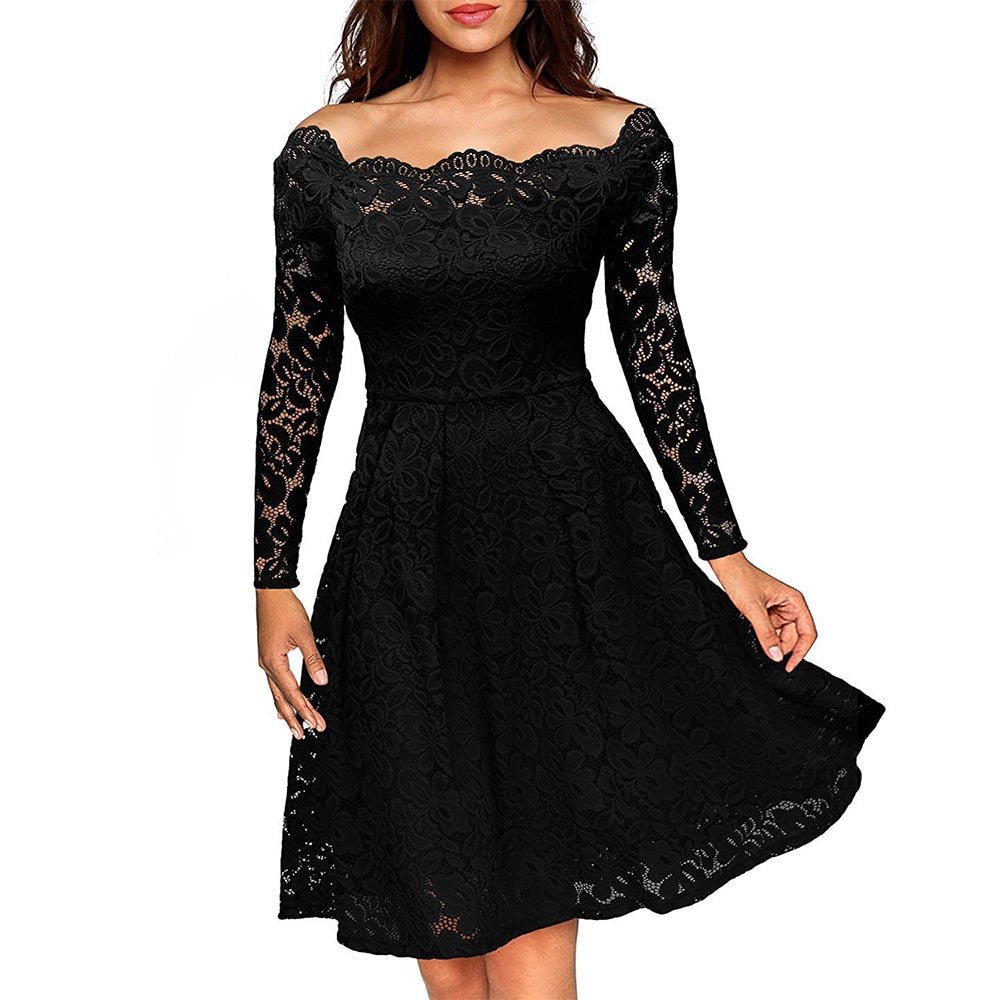 Levoire | Robe Longue À Manches Longues Noir