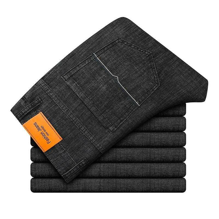 Levoire | Pantalon En Jean Classique Droit Pour Hommes : Stylé Et Confortable Noir