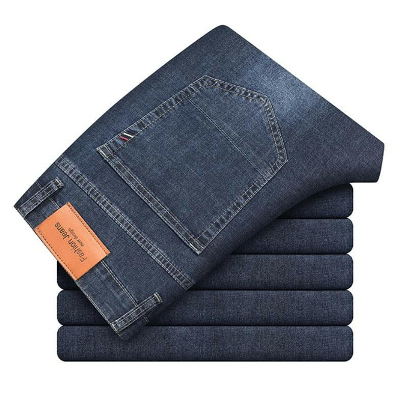 Levoire | Pantalon En Jean Classique Droit Pour Hommes : Stylé Et Confortable Bleu Gris