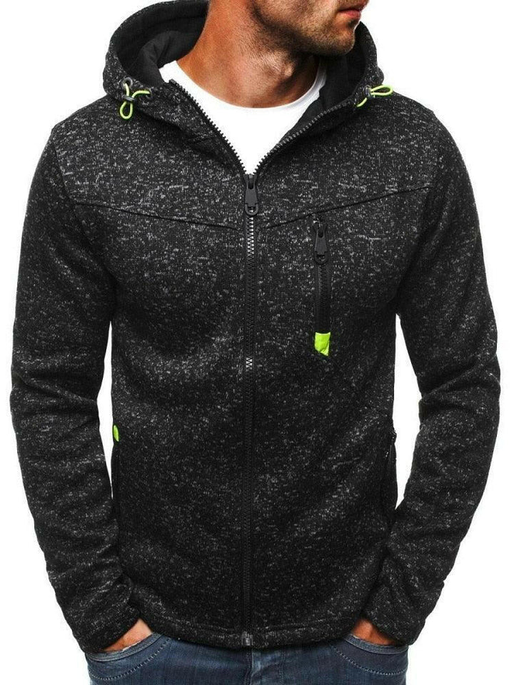 Levoire | Sweat À Capuche De Fitness Pour Hommes À Zip Complet Noir