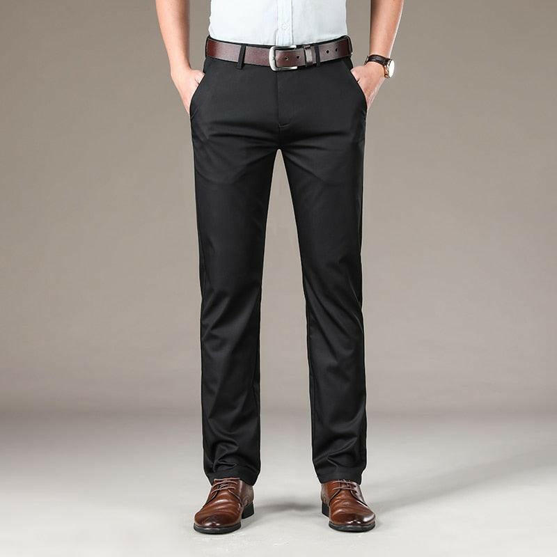 Levoire | Hommes Pantalon De Loisirs Léger Et Smart En Mélange De Lyocell Noir