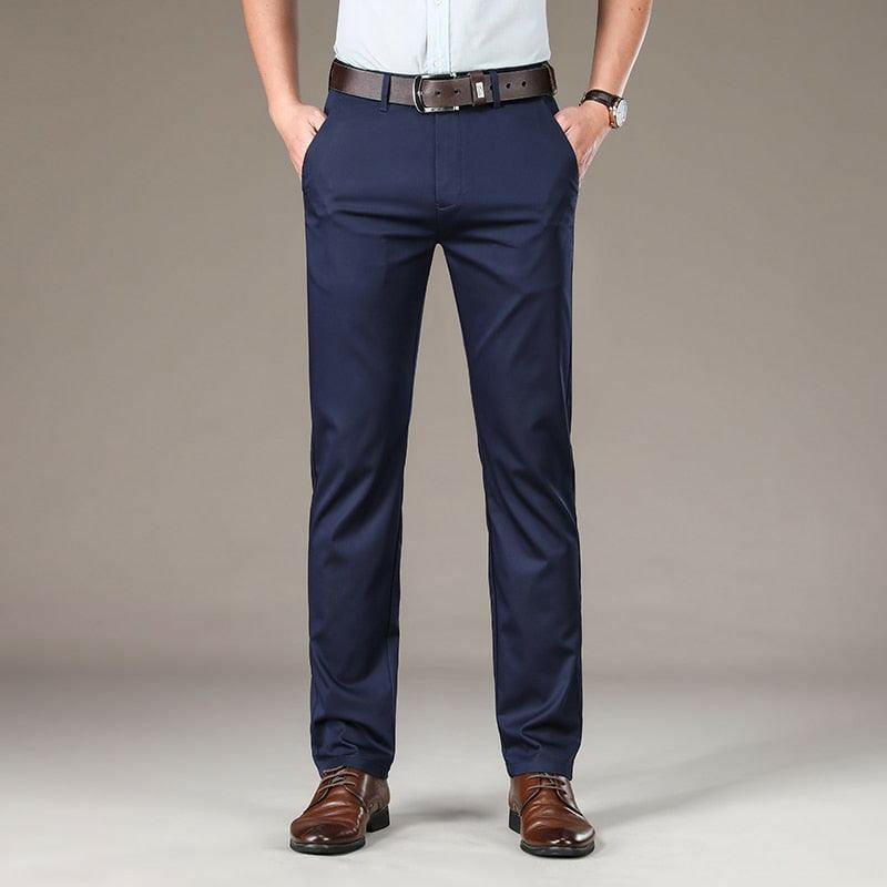 Levoire | Hommes Pantalon De Loisirs Léger Et Smart En Mélange De Lyocell Bleu