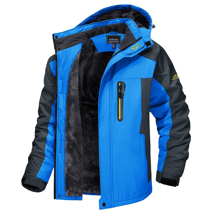 Levoire | Veste Pour Hommes Avec Capuche Profonde Et Poches Pratiques, Stylée Et Fonctionnelle Bleu
