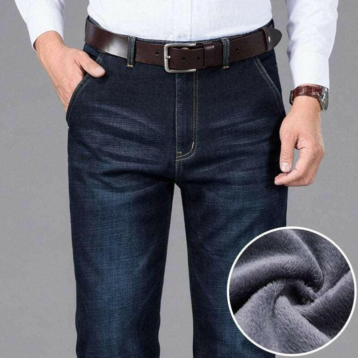 Levoire | Pantalon En Denim Extensible Pour Hommes Avec Fermeture Éclair
