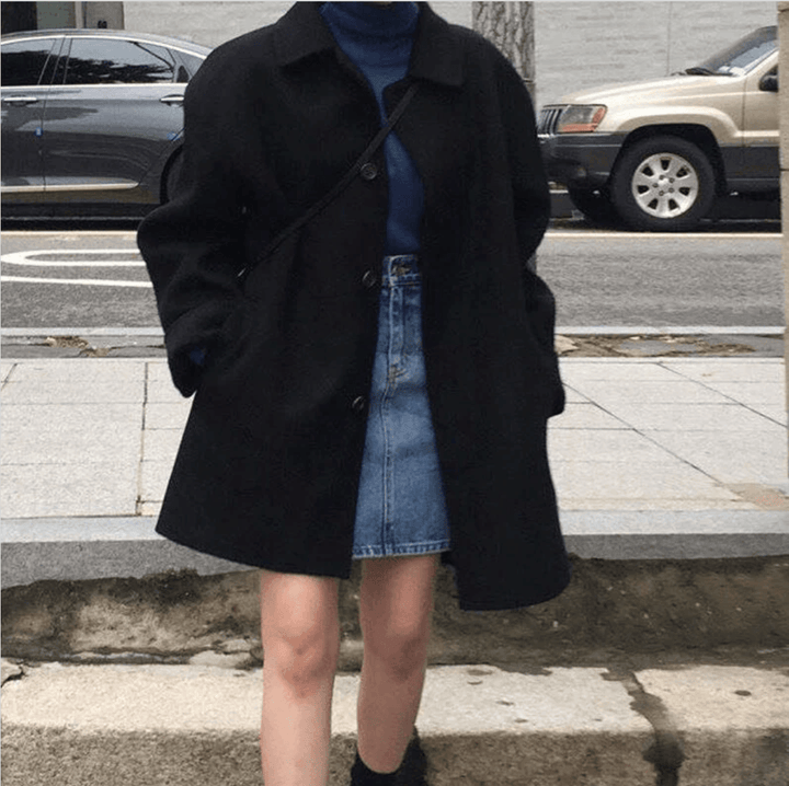 Levoire | Trench-Coat Avec Sensation Cachemire Noir