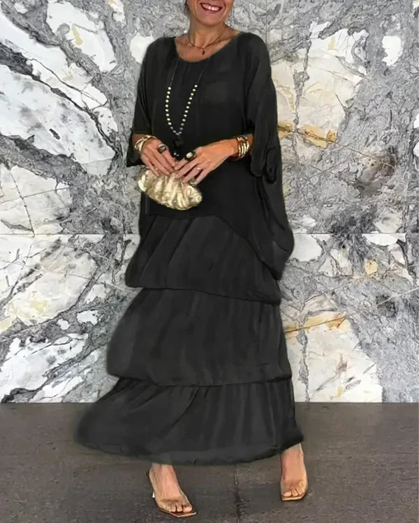 Levoire | Robe Artistique Décontractée Noir