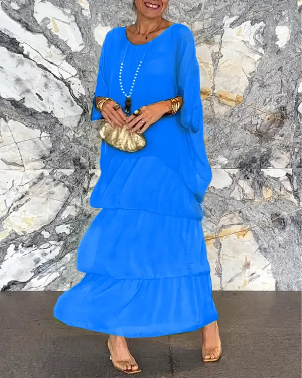 Levoire | Robe Artistique Décontractée Bleu