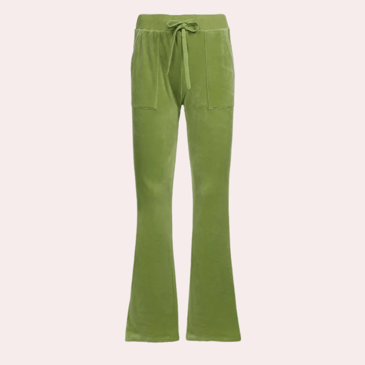 Levoire | Pantalon Flare Vert Luxe Femme Confortable et Raffiné