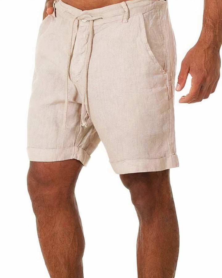 Levoire | Shorts En Lin Pour Hommes Décontractés Beige