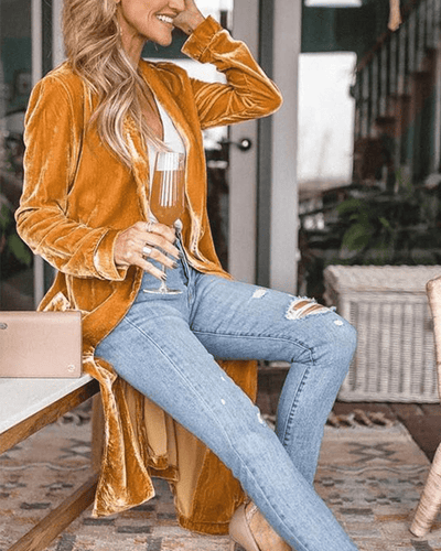 Levoire | Longue Veste Velours Chic Femme