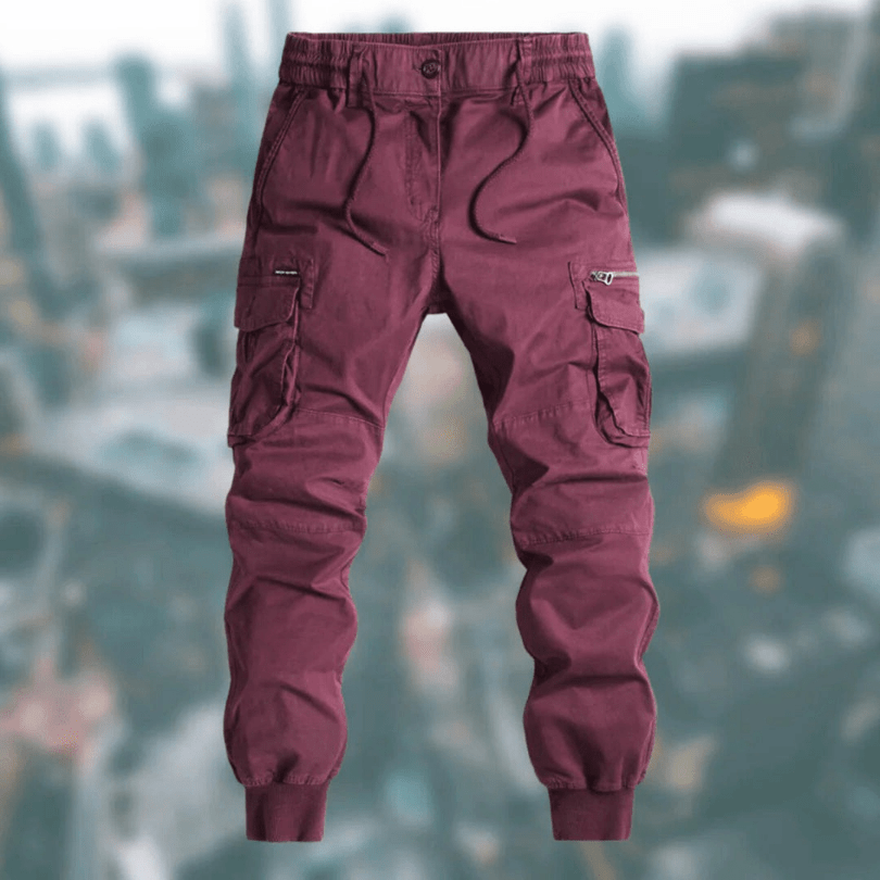 Levoire | Pantalon Cargo Confort Homme Vin rouge