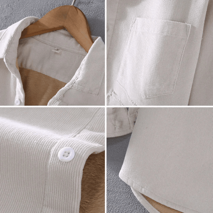Levoire | Chemise en velours côtelé à la mode pour hommes Design classique