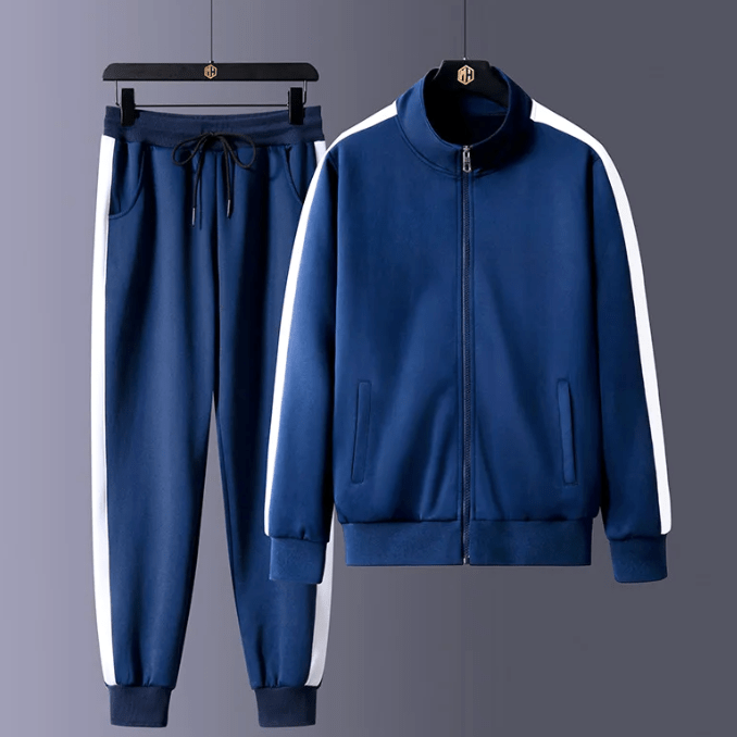 Levoire | Ensemble homme Slim Fit Ensemble en tissu extensible Confortable & Tendance Bleu