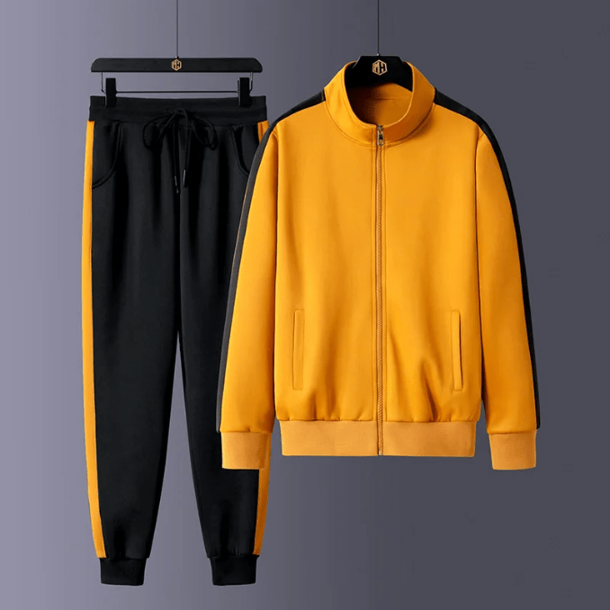 Levoire | Ensemble homme Slim Fit Ensemble en tissu extensible Confortable & Tendance Orange