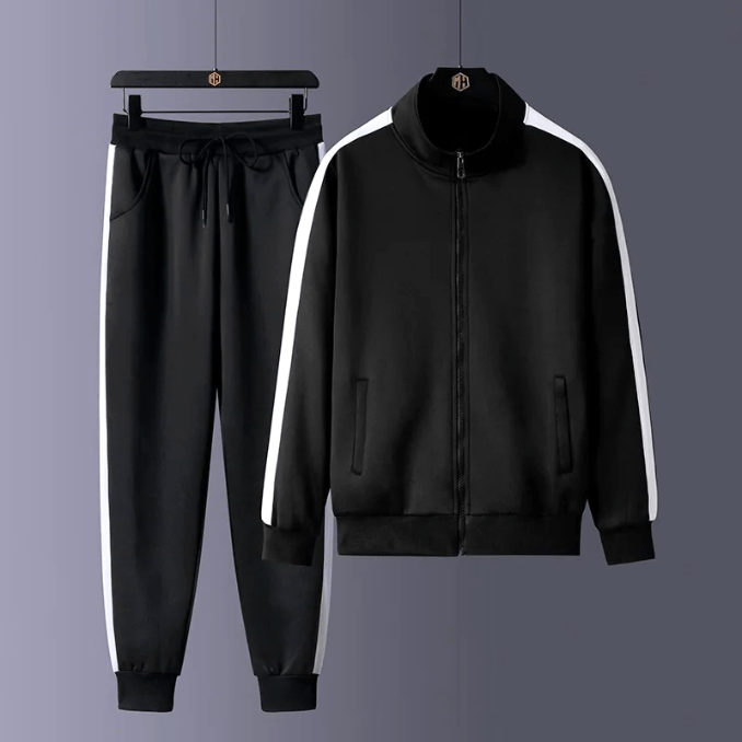 Levoire | Ensemble homme Slim Fit Ensemble en tissu extensible Confortable & Tendance Noir