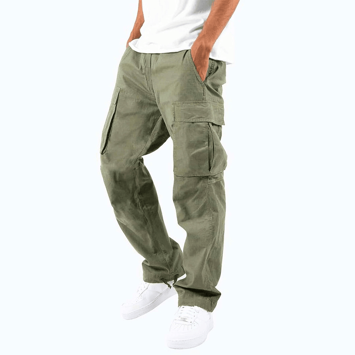 Levoire | Pantalon cargo hommes flexible et confortable poches pratiques Vert