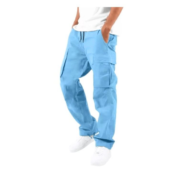 Levoire | Pantalon cargo hommes flexible et confortable poches pratiques Bleu clair