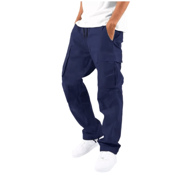 Levoire | Pantalon cargo hommes flexible et confortable poches pratiques Bleu foncé