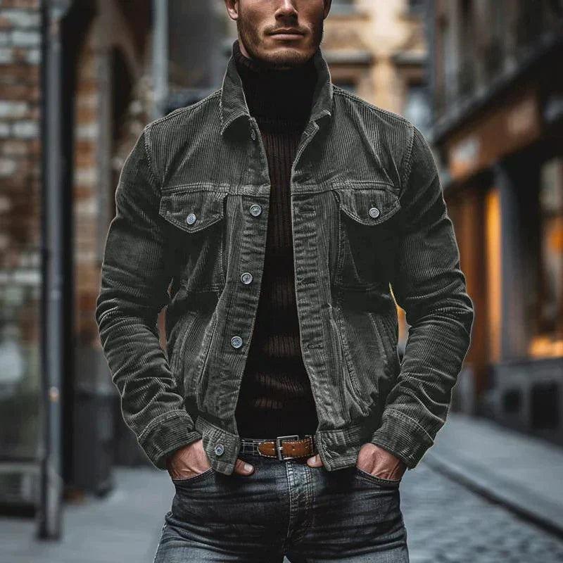 Levoire | Veste en corduroy rétro Gris foncé