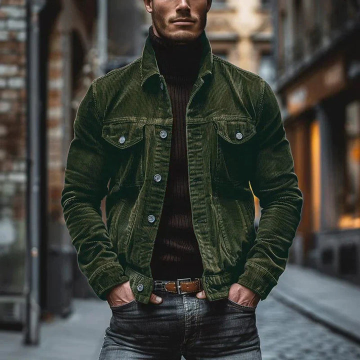 Levoire | Veste en corduroy rétro Vert olive