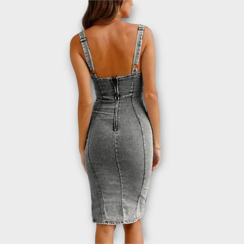 Levoire | Robe En Jean À Bretelles Réglables