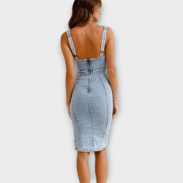 Levoire | Robe En Jean À Bretelles Réglables