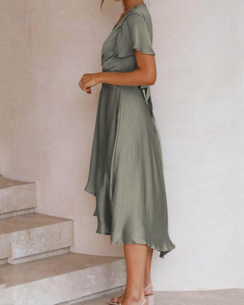 Levoire | Robe En Coton À Décolleté En V Pour Femmes