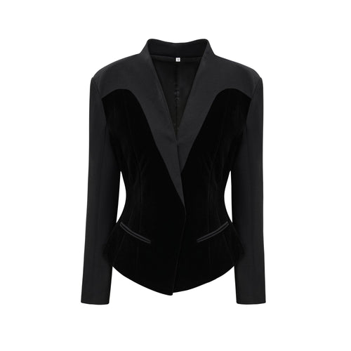 Levoire | Veste Noire À Panneaux