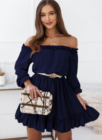 Levoire | Robe D'Été La Robe Parfaite Avec Des Volants Bleu