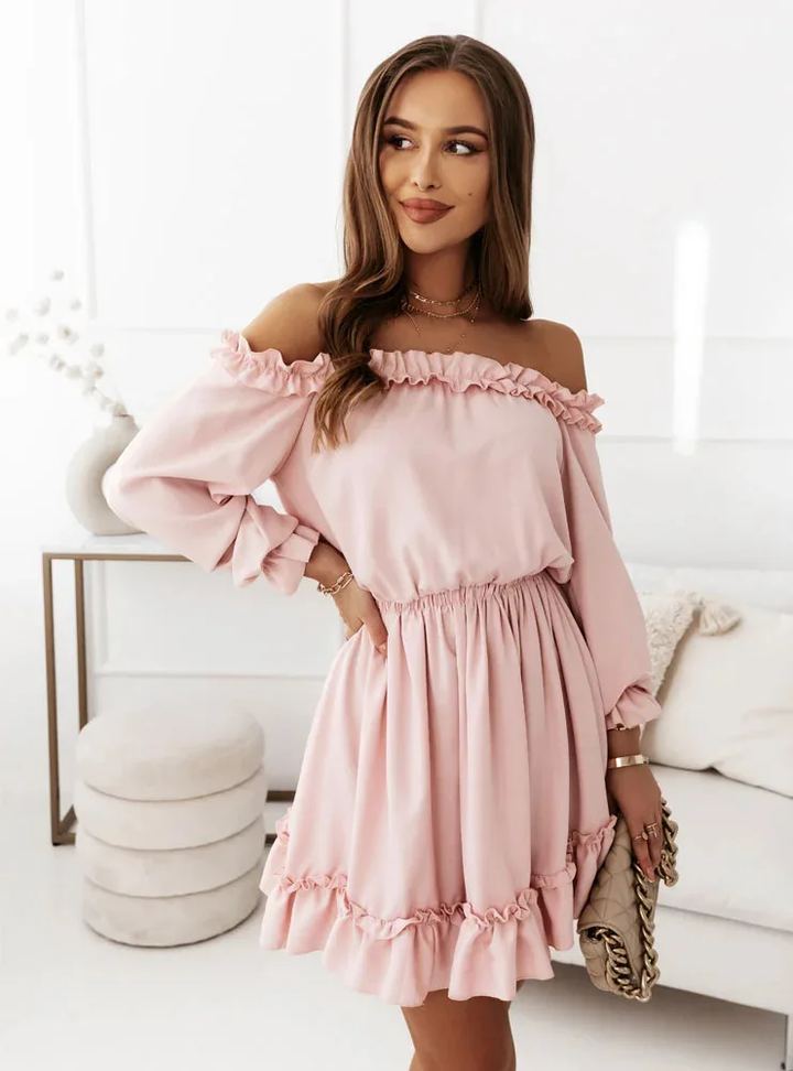 Levoire | Robe D'Été La Robe Parfaite Avec Des Volants Rose clair