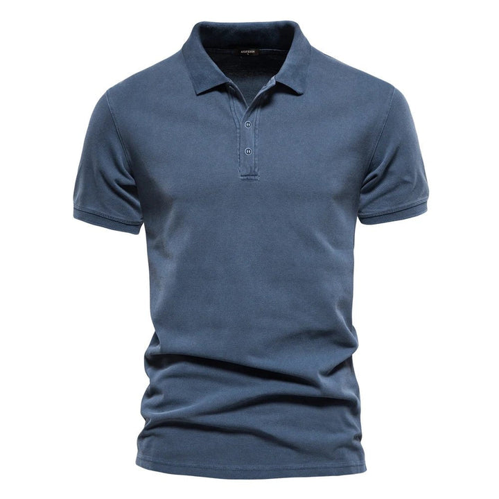Levoire | Polo En Coton Pour Hommes Bleu