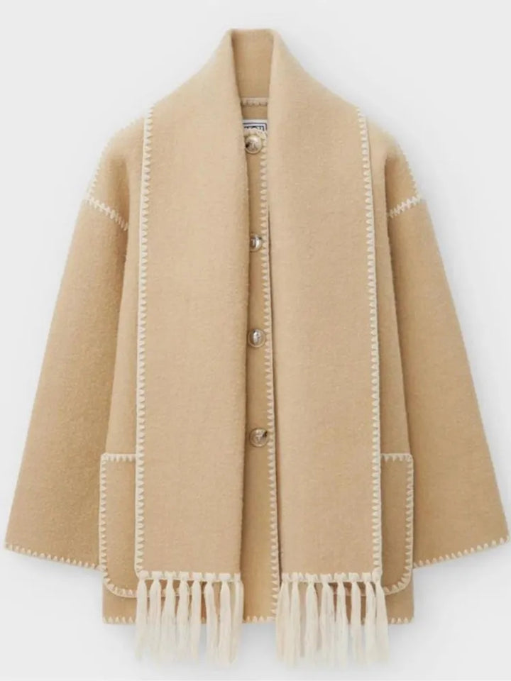 Levoire | Élégant Écharpe-Chaqueta Chaud Beige