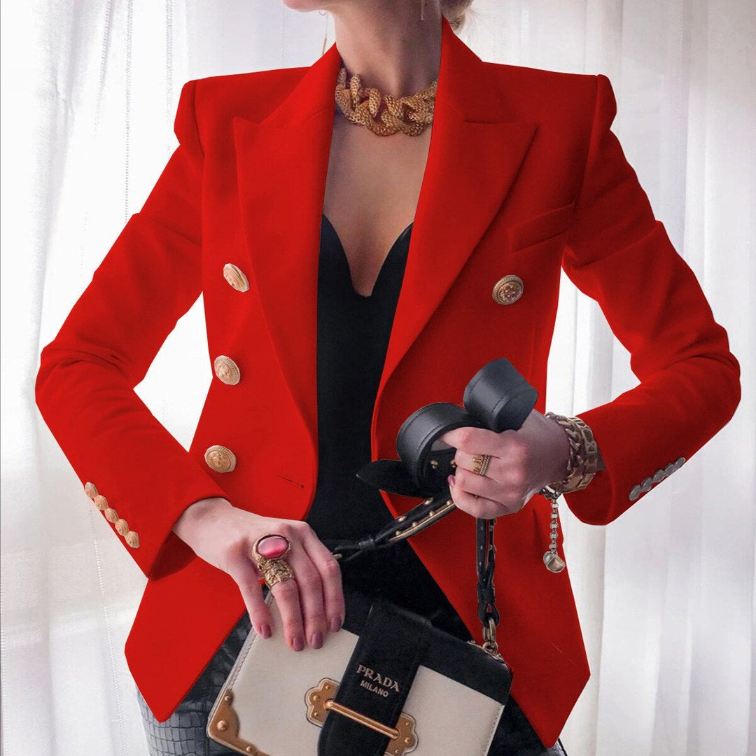Levoire | Blazer De Luxe Élégant Avec Boutons Pour Femmes Rot