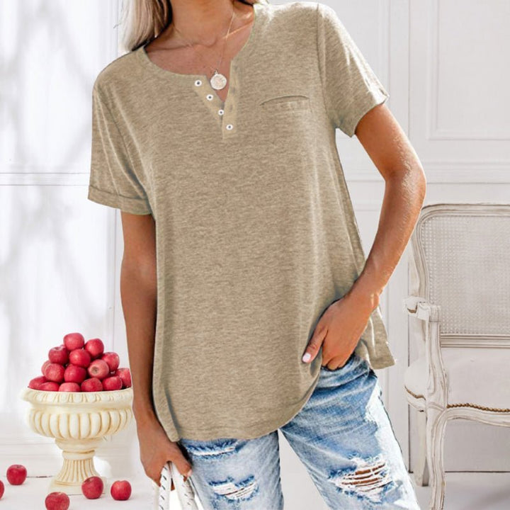Levoire | T-Shirt Avec Poche Poitrine Pour Femmes Khaki