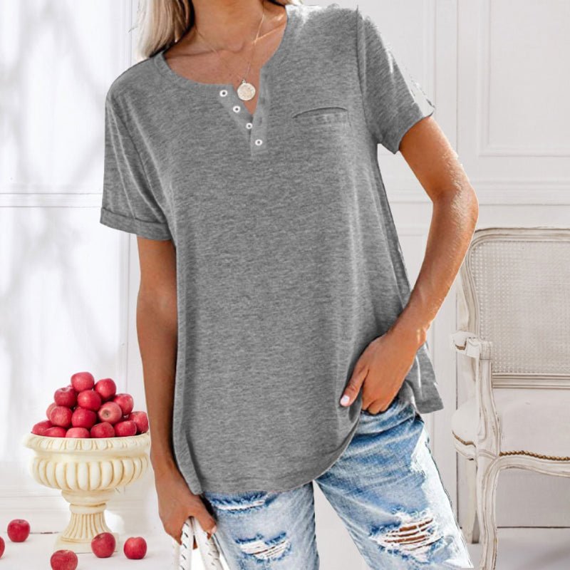 Levoire | T-Shirt Avec Poche Poitrine Pour Femmes Gris