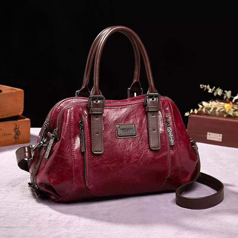Levoire | Sac En Cuir Italien Élégant Rot - Borgo
