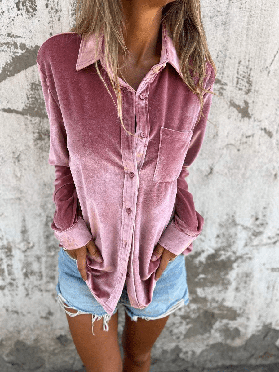 Levoire | Chemise velours manches longues femme Rosa