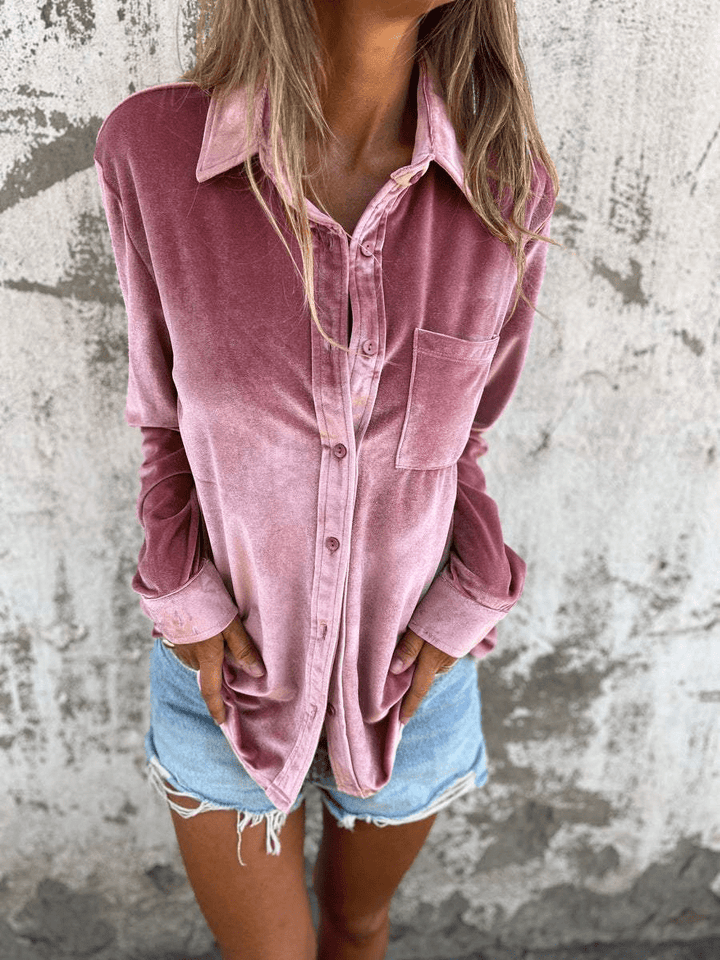 Levoire | Chemise velours manches longues femme Rosa