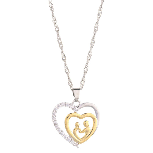 Levoire | Collier Pendentif Cœur Mère Et Enfant