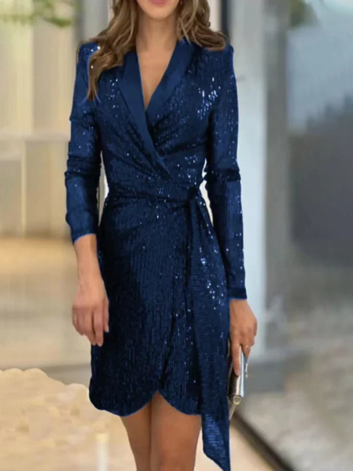 Levoire | Robe À Paillettes De Luxe Pour Femmes Bleu